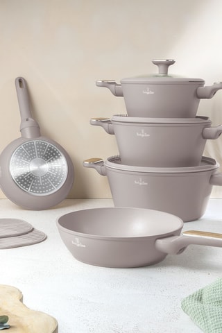Batterie de cuisine Taupe Nordic – 10 pièces