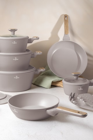 Batterie de cuisine Taupe Nordic – 15 pièces