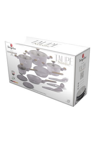 Batterie de cuisine Taupe Nordic – 15 pièces