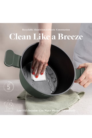 Batterie de cuisine Matte Green – 15 pièces
