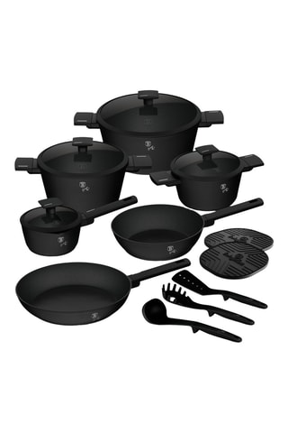 Batterie de cuisine Matte Black – 15 pièces