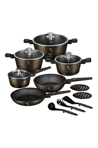 Batterie de cuisine revêtement titane Primal Gloss - 15 pièces