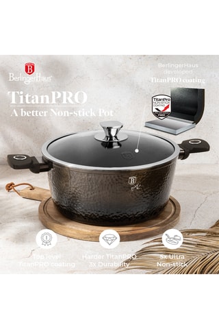 Batterie de cuisine revêtement titane Primal Gloss - 15 pièces