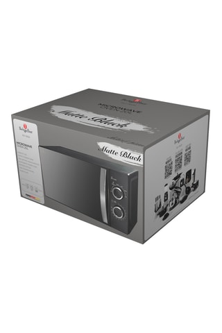 Micro-ondes mécanique en verre borosilicate et acier inoxydable Black Vantage - 20 l - 700/1 200 W