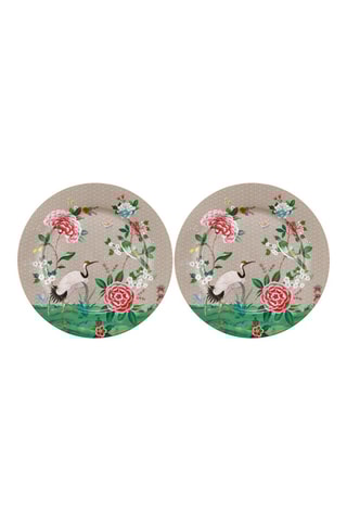 2 assiettes de présentation en porcelaine Blushing Birds - 32 cm