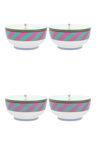 4 bols en porcelaine Chique Stripes