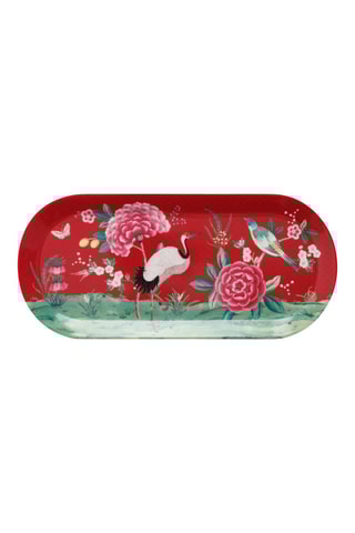 6 plateaux à gâteaux en porcelaine Blushing Birds - 33 x 15 cm
