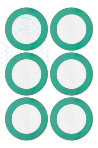 6 assiettes à dessert en porcelaine Chique - 23 cm