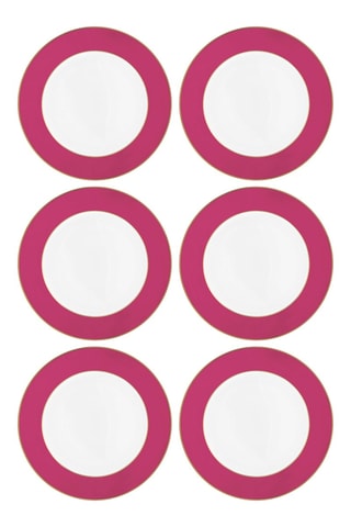 6 assiettes à dessert en porcelaine Chique - 23 cm
