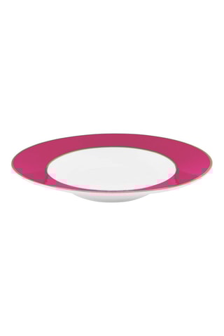 6 assiettes creuses en porcelaine Chique - 23,5 cm