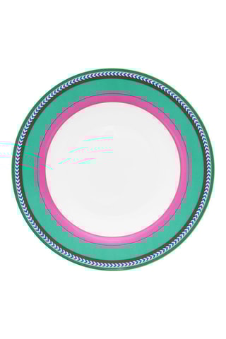 6 assiettes creuses en porcelaine Chique  Stripes - 23,5 cm