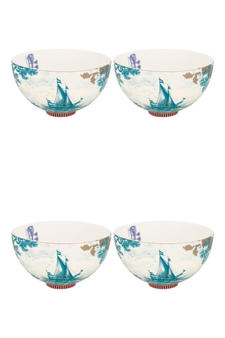 4 saladiers en porcelaine Heritage - 18 cm