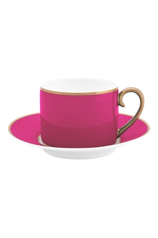Tasse à café et soucoupe en porcelaine Chique - 22 cl