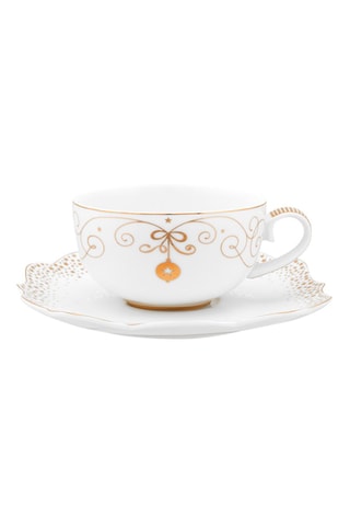 Tasse à thé et soucoupe en porcelaine Royal - 22,5 cl