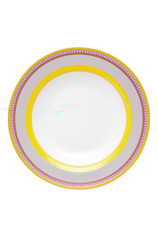 6 assiettes creuses en Bone China Chique - 23,5 cm