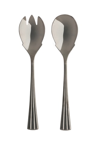 2 talheres para salada em aço inoxidável Vime - Cinzento
