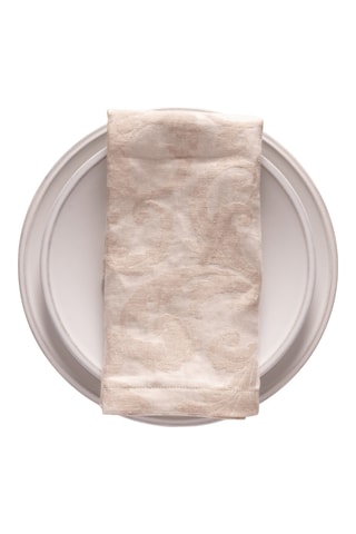 Serviette en lin Dalia - Ecru et beige