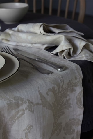 Serviette en lin Dalia - Ecru et beige