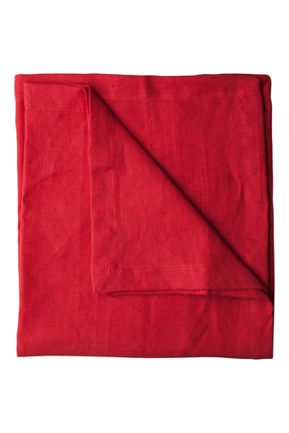 Chemin de table en lin Porto - Rouge