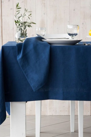 Nappe en lin Porto - Bleu marine