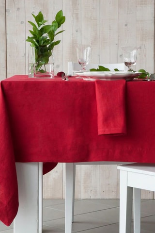 Nappe en lin Porto - Rouge