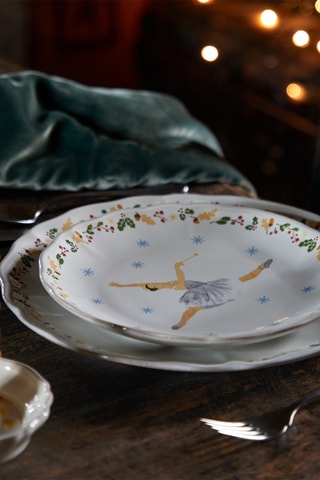 Assiette à salade en grès The Nutcracker