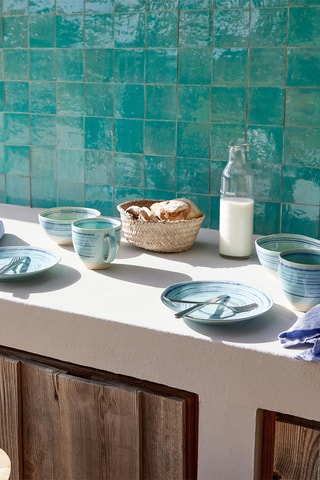 Plat Aardewerk Bord Nantucket