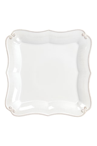 Assiette plate carrée en grès Vintage Port