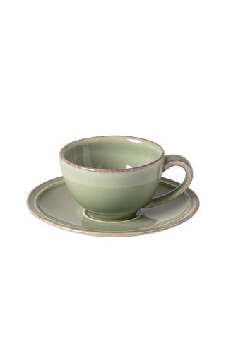 Chávena e pires de café em grés Friso