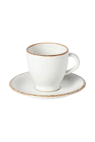 Chávena de café e pires em grés Positano