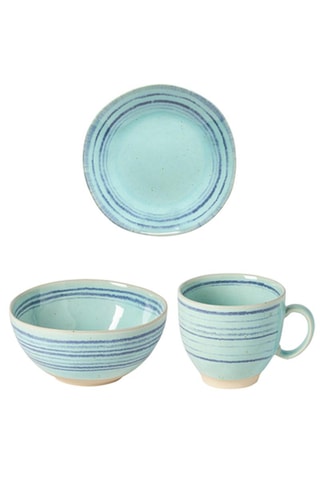 Bol, mug et assiette plate en grès Nantucket 