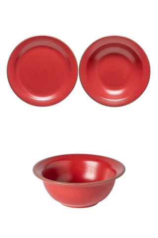 Assiette plate, assiette creuse et bol en grès Positano 