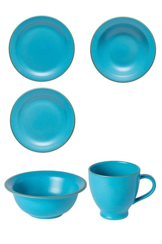 Assiette plate, assiette à dessert, assiette creuse, bol et mug en grès Positano