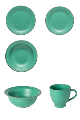 Assiette plate, assiette à dessert, assiette creuse, bol et mug en grès Positano