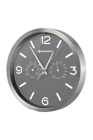 Wandklok MyTime ND DCF Thermo - 25 cm - Donkergrijs - Bresser