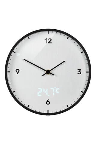 Klok - 24 cm - Wit en Zwart