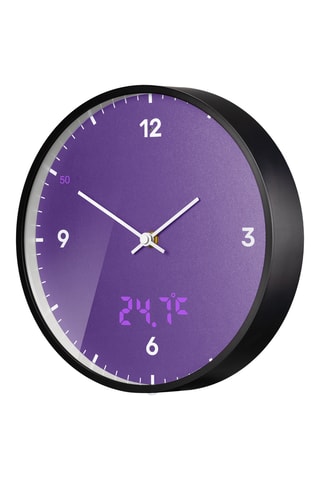 Klok - 24 cm - Paars en Zwart