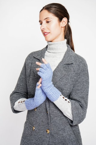 Vingerloze Handschoenen Blauw