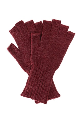 Vingerloze Handschoenen Bordeauxrood