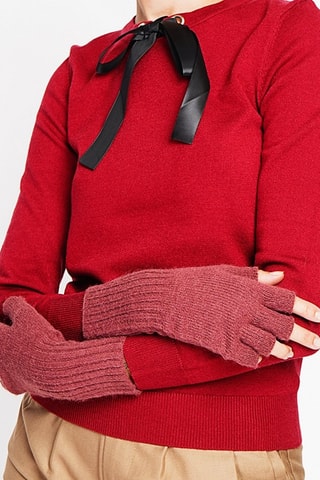 Vingerloze Handschoenen Bordeauxrood