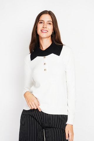 Oversized trui - Wit