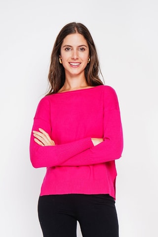 Oversized trui - Fuchsia
