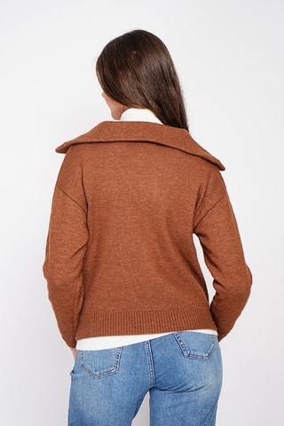 Oversized vest - Bruin