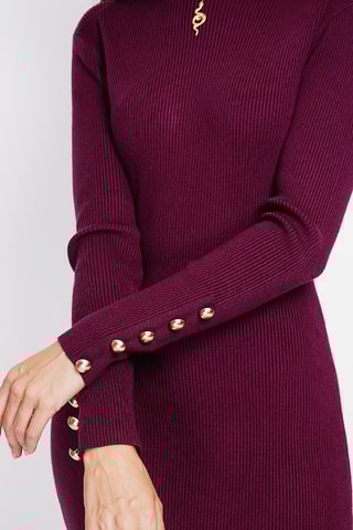 Trui-jurk - Bordeauxrood