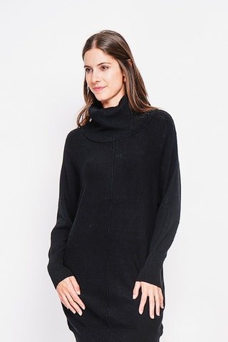 Trui-jurk oversized - Zwart