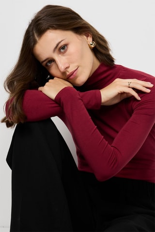 Zijden Bodysuit - Bordeauxrood