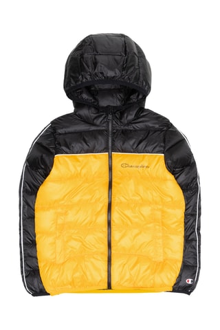 Doudoune à capuche - Noir et jaune