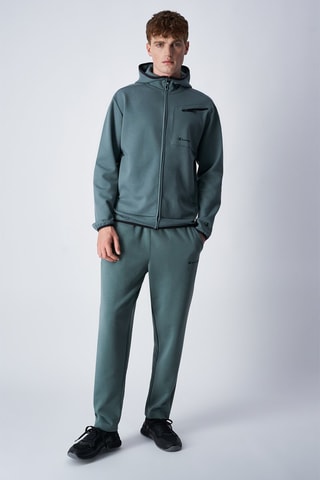 Sweat à capuche American Tech - Vert-gris