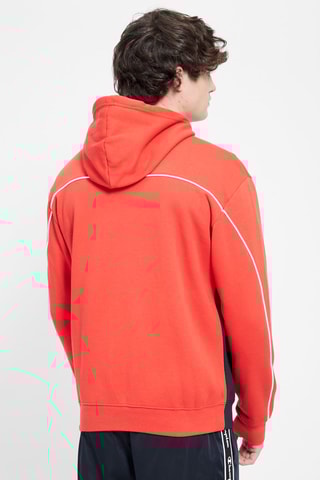 Sweat à capuche - Rouge et bleu marine