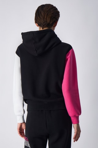 Sweat à capuche Color Punch - Noir et blanc